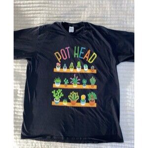 Pot Head Black Graphic Shirt 2XL